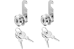 siismi Zamek do skrzynki na listy 16 mm, 2 sztuki zamków do szafy z kluczem, zamek do szafy, 16 mm, do skrzynek na listy, drzwi szafy, mebli