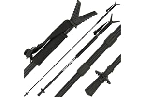 DNA Leisure Monopod Hunting Stick 85-198cm Telescopic Adjustable Implanted with V Backrest Black