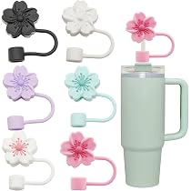 Lot De 6 Bouchons De Paille En Silicone Réutilisables - Pour Pailles 9-10 Mm (type Stanley Cup) - Anti-poussière, étanches - Alimentaire, Lavables