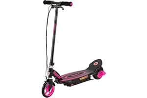 Scooter électrique Razor PowerCore E90 pour les enfants de 8 ans et plus avec une vitesse maximale de 10 mph et une autonomie de 60 minutes, jusqu'à 10 miles d'autonomie, batterie 12V