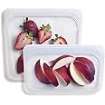 Top Chef Stasher Bags | Reusable Silicone Food Bags for Cooking, Freezing & Storing | 2-Pack (1 M, 1 S)