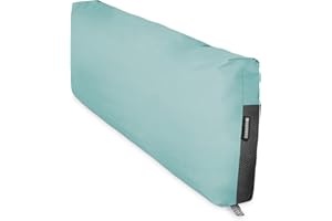 HAPPERS Cojín Impermeable y Desenfundable para Palets en Polipiel Exterior Azul Cielo 120x45x25