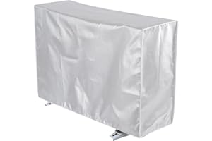 peaceking Housse Climatiseur Extérieur, 96x40x70 Polyester Couverture de Protection Compresseur de Climatisation Pompe à Chaleur, Étanche Imperméable Anti-Poussière Anti-neige Résistante aux UV