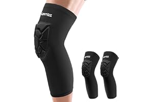 EULANT Epais Rembourré Genouillère Basket,Elastique Jambières avec Rembourrage, Souple Protege Genoux pour Volleyball Handball Football Skate VTT Yoga Hip Hop Danse Patinage