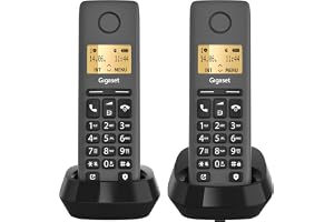 Gigaset Pure 120 Duo - 2 trådlösa telefoner med samtalsskydd och ECO DECT - bakgrundsbelyst skärm - kompatibel med hörapparater, [Kompatibilitet med BE, DE, IT, FR, NL CHE, AUT]