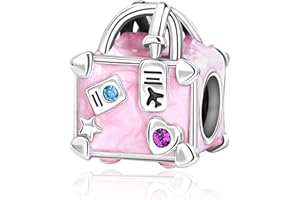 YUMINN Voyage bagages avion Charm for 925 Sterling Silver Bracelets et colliers pour femmes Pendentifs, bijoux de Noël et de la Saint-Valentin Cadeaux de la fête des mères pour les filles