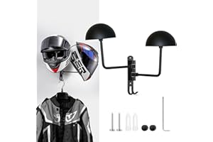 motofans Supporto per casco per moto, montaggio a parete, casco moto, supporto cappello, in lega di alluminio