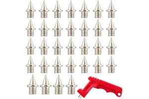 TUWONWA 50PCS Pointes de Rechange pour l'athlétisme, 6 mm, Réparation de Crampons pour Athlétisme, Randonnée, Sprint, Cross ou Entraînement, Accessoires Compatibles avec Chaussures à Pointes Universelles