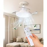 Coverzone LED Vantilat&ouml;r Işıklı Tavan Fanı - 35W, 3000K-5500K Renk Sıcaklık Ayarı, Uzaktan Kumanda, Zamanlayıcı, Lamba &Ccedil;apı 2