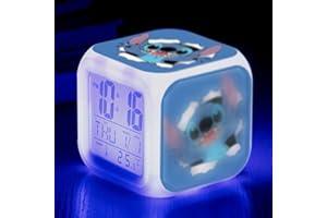 Vipomkowa Réveils Numériques pour Les Enfants, Dessin Animé Réveil Veilleuse LED Numerique Lampe, Jouets pour Enfants Reveil Lumière, Cadeau d'anniversaire de Noël