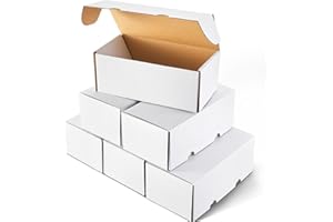 Sepamoon 6 Pcs 400 Count Trading Card Storage Box Trading Card Boxes Game Sport Card Cardboard Box Collectible Trading Card Cases for Baseball Card Football Card Basketball Card Storage