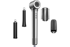 ‎MANKIW MANKIW 5 in 1 Airstyler Set, Heißluftstyler Warmluftbürste mit 110.000 U/Min Hochgeschwindigkeitsmotor, Coanda-Luftstrom & 500 Mio. Ionen, Automatischer Lockenstab, Glättbürste & Volumenstyler