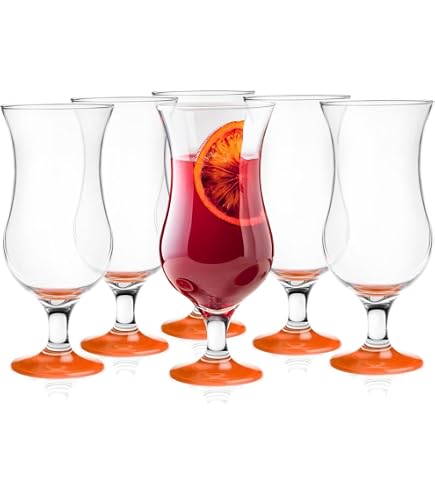 Glasmark Krosno Lot de 4 verres à cocktail Long Drink Cocktail Gin Bière Eau Long Drink Verres à cocktail Verre à eau Verre à smoothie Dessert Passe au lave-vaisselle Jaune 4 x