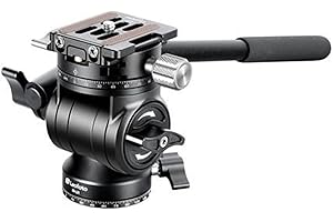 Leofoto - Cabezal de vídeo líquido Compacto - con Placa panorámica Doble - Capacidad de Carga: 3 kg - Ideal para observadores de Aves y películas de Naturaleza - BV-1R