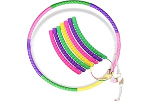 KAIYAYA Hula Hoop per Bambini,Fitness Dimagrante Hula Hoop di Plastica Rimovibile Fitness,Cerchio di Splicing 7 Sezioni,Peso Regolabile per Ginnastica da Dimagrire,Danza,Giochi
