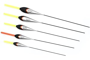Sbirulino® Set 5 galleggianti da pesca con portastarlight mm 4,5. Contenitore portagalleggiante e guaina Inclusi nel kit.