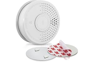 SHD OneConcept Detector de Humo para Casa, 1x Alarma de Incendio de Respuesta Rápida para Oficinas y Cocina, Detectores Humo, Sensor Óptico con Función de Prueba, Mini Detector Soporte Magnético