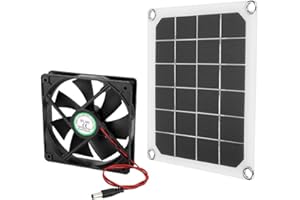 Sonew Ventilateur D'extraction À Énergie Solaire 6v 10w, Mini Ventilateur de Puissance de Panneau Solaire Étanche pour Grenier À La Maison, Serre, Refroidissement de Maison de Chien de Compagnie