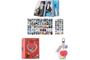 SCISSH Kpop - Juego de 60 tarjetas postales personales de V Kim Taehyung, 32 calcomanías, álbum Tata para carpeta, llavero TATA (V)