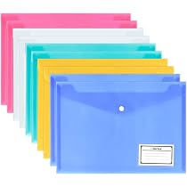 WEGUTECH Plastic File Folders With Pockets & Prongs - A4/Letter Size, Assorted Colors - View #14
