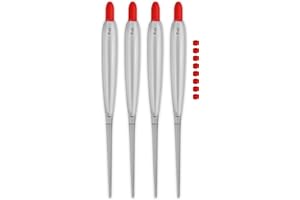 Storfisk fishing & more Lot de 4 ou 6 poses de course transparents avec anneaux en silicone - Peut également être utilisé comme poses de blocage