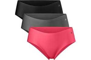 DANISH ENDURANCE Women's Invisible Hipster Panties, Sport Knickers, No-Show Underwear, 3 or 5 Pack
