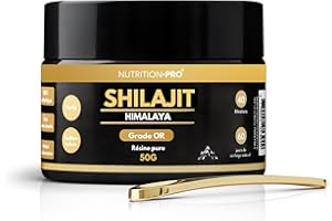 NUTRITION-PRO Shilajit (grade OR) 50g - Résine pure authentique | Qualité premium | Purifié | Récolté dans les montagnes de l'Himalaya | Ayurveda | 100% naturel | Nutrition•pro