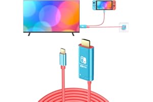 JEMDO Kabel USB C na HDMI, 3 m, kompatybilny z Nintendo Switch, przenośny adapter HDMI do modelu NS-standard/OLED, Steam Deck, laptop, telefon, zastępuje oryginalną stację dokującą, 4K 30 Hz