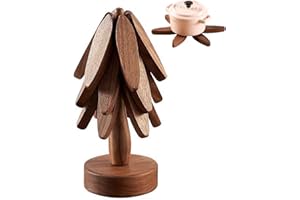 ALEOHALTER Wooden Trivet for Hot Dishes, Tree Art for Wood Coasters Set of 3 Wooden Coaster, Walnut Insulation Mat Tree Shape Trivet for Hot Pots and Pans(size:3pcs)