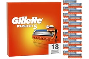 Gillette Fusion 5 Wymienne Ostrza do Golenia, Wielokolorowy, 18 sztuk