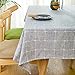 Produktbild Home tischdecke,Vintage tischdecke,Stoff baumwolle leinen.LÄndlichen] Moderne landschaft Gitter Edge Teetisch Sauber Längliche tischdecke.Mehrere farben.Grey-Grau 130x180cm(51x71inch)
