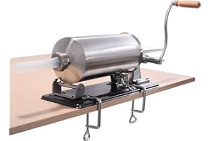 DREAMADE Insaccatrice per Salsicce Manuale, Macchina per Produzione di Salsiccia Domestica, Macchina Per Salumi Multifunzioale Acciaio con 4 Tubi di Riempimento, per Casa e Ristoranti (medello 2)