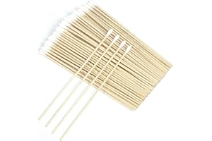 ‎SHINTOP 15 cm Lang Wattestäbchen,200 Stück Lang Ohrenstäbchen Reinigungsstäbchen Holz Großer Kopf für Make-up, Reinigung, Polieren, Augenbrauen, Beauty, Nägel