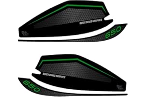 BLACK DOVES GRAPHICS Adhesivos resinados 3D Protección Paramanos Compatibles con Kawasaki Versys 650 2017-2020…
