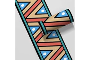 WMHDSJ Borde del papel pintado Rayas de color Auto Adhesivo del Papel Pintado del PVC Cenefa autoadhesiva para decoración de pared de cocina baño 10cm X 500cm