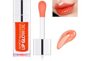 QLIGES Hydrating Lip Oil Plumping Lip Gloss, Crystal Jelly Moisturizing Lip Oil Tinted Lip Polished Lips Oil Shine Tinted Lip Balm, Long Lasting Transparent Lip Balm Care Stick (01RASPBERRY)