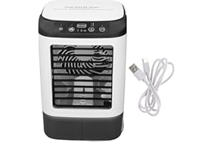 BRRNOO Climatiseur Portable 900 ml, Fonction de Vaporisation, Vitesse de Ventilation Réglable, Mini Climatiseur Personnel pour la Maison, Chambre ou le Bureau