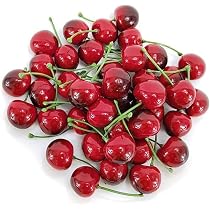 EQLEF Deko Kirschen Deko Kunstkirsche Deko Obst Lebensecht ...