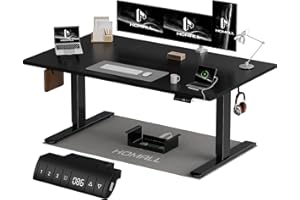 ‎HOMALL Homall Höhenverstellbarer Schreibtisch 140x70 cm, Schreibtisch Höhenverstellbar, Elektrischer mit Vierteilige Tischplatte, Computertisch mit Memory Funktion,Standing Desk