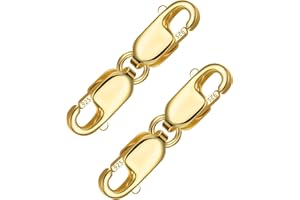 ‎ALEXCRAFT AEXCRAFT 2 Stück Kettenverlängerung Gold Kettenverschluss Silber 925 Schmuck Verschluss Für Armband Ketten Halsketten DIY Schmuckherstellung