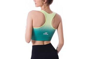 CLDFHX Brassiere Sport Femme Fitness sans Armature avec Coussin Amovible Soutien-Gorge Sport Grand Maintien sans Couture