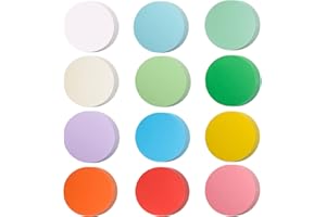 MIXTEACH 144 Pieces Round Cutouts Paper Large Circles 6 Inch Assorted Color Round Cut Outs Classroom Decoration Cut-Outs Round Paper Shape for DIY Kids Craft Projects Back to School Supply