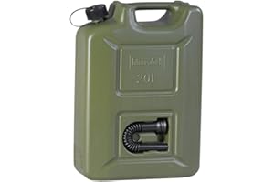 hünersdorff 802010 Bidon de carburant professionnel de 20 L pour essence, diesel et autres produits dangereux, approbation ONU, fabriqué en Allemagne, production certifiée TÜV, olive