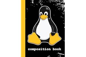 Composition Book: Linux Mascot Logo Tux the Penguin Nerd Geek Sysadmin Vintage Notebook Journal