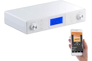 auvisio Küchenradio: Stereo-FM-Küchen-Unterbauradio mit Bluetooth, Timer, Wecker, LCD, PLL (Küchenunterbauradio, Unterbau Küchenradio, kuchenradio)