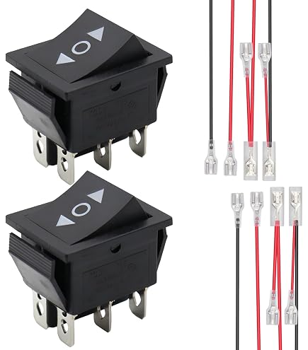 Professionele Tuimelschakelaar Voor Boten – 6 Polen, 3 Standen (AAN/UIT/AAN), 16A 250VAC / 20A 125VAC, DPDT, Zwart – Voor Auto, Boot, Apparaten En Meer