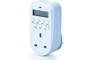 Status: IONOS Timer Switch | 7 Day Digital Timer Light Switch | White UK Plug | ION7DDT10