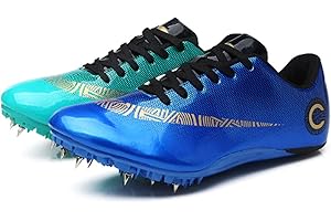 WHLWDH Spiked Leichtathletikschuhe 8 Spikes, Sprint Mittelstrecke Leichtathletikschuhe, Herren Spiked Trainer, atmungsaktiv und leicht Sprintschuhe für Männer,Frauen,Junioren