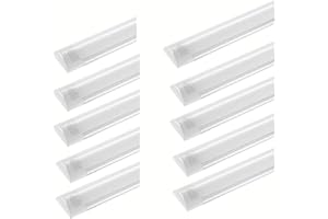 SARAROOM 10pcs* 115CM Neon LED 40W Réglette LED Light - 4800lm 6500K Blanc froid 47.24inch Led Garage Plafonnier pour Atelier Led Plafonnier Néon pour Bureau Lampe Plafond Chambre No Plug No Ground Wire