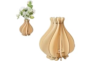 Kaslaider vaso in legno per bouquet, vaso per fiori Lego, Vaso di Fiori Puzzle in Legno, Vaso Puzzle in Legno 3D per bouquet, supporto per lego, rose e orchidee